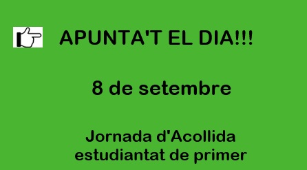 Cartell amb informació i dit assenyalant